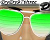 [D9]GREEN aviator glasse