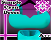 Simple Cyan Dress A++
