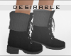 D| Black and Grey Boots