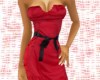 Hot Red Silk Busty Dress