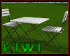 White picnic table