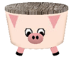 piggy stool wood