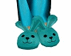 Teal Bunny Slippers