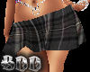 BDD Black Plaid Skirt