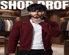 ! Red Ribbed Jacket (M)