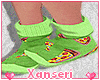 🍕 Green Pizza Socks