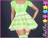 Green Plaid Dress w/Sock