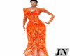 J*Embroidery Orange Dres
