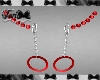 Red Silver Ring Earrings