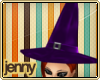 *J Witchy Hat Purple