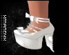 Studded White Heels