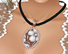 Cameo Flower Necklace