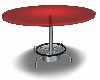 Round Red Glass Table