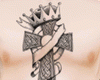 sorrow cross chest tatto