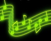 Neon Musical Notes