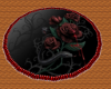 {S} Round Blood Rose rug
