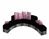 Black Pink Silver Couch