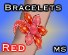 MS Flower bracelets red