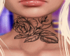 flower neck tattoo