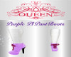 Queen Purple Plush Boots