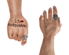 Hands + tattoo invictus