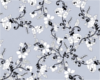 Wallpaper Gray Flowers F