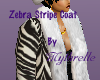 Zebra Striped Fur Coat