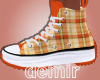 [D] Terry plaid sneakers