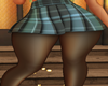 FALL BLUE PLAID SKIRT