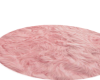 Round Pink Fur Rug