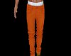 Orange Twill Chino Pants