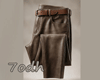 Taupe Leather Trousers
