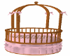 Pink/Brown Princess Crib