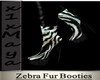 Zebra Fur Booties