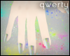 !Q! Silver Rainbow Nails
