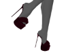 VF furry heels red