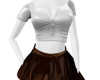 Button Crop W/Skirt