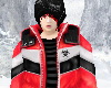 Toxic Red Puff Jacket(M)