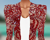 Red Pattern Suit Top