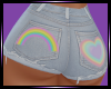 Rainbow Jean Shorts