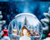Globe holiday background