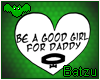 Daddy's good girl sign