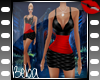 PF Red Black Dress