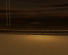 Beach lit up at night