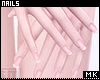 金. Pink Nails
