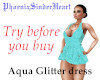Aqua Glitter dress
