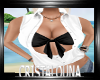 Wh open shirt blk bikini