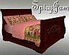 Antique Sleigh Bed Pink