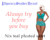 Nix pleated teal skirt