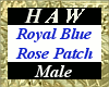 Royal Blue Rose Patch M